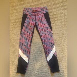 Athleta High Rise Printed Leggings Multicolor Performance Tight small